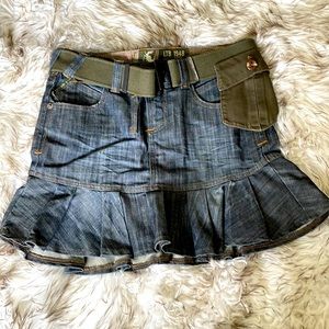 LTB 1948 flared blue Jean skirt with utility belt